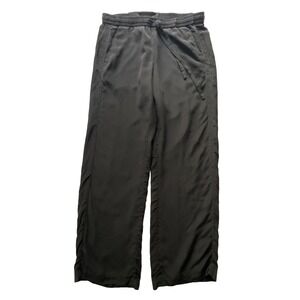 Johnny Was 100% Silk Wide Leg Black Pants Womens Small Boho Luxe Lightweight